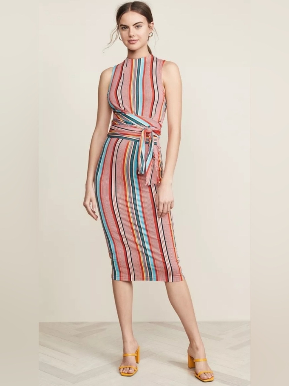 ALICE & OLIVIA - MULTI STRIPE SLEEVELESS - Picture 4 of 4